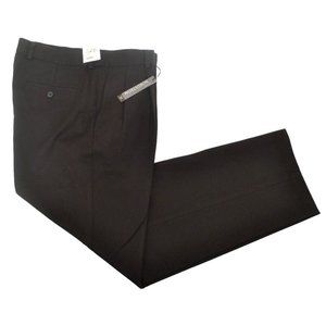 NORDSTROM Wrinkle Free Smartcare Pleated Dress Pants SIZE 35/32 Dark Brown‎ NWT